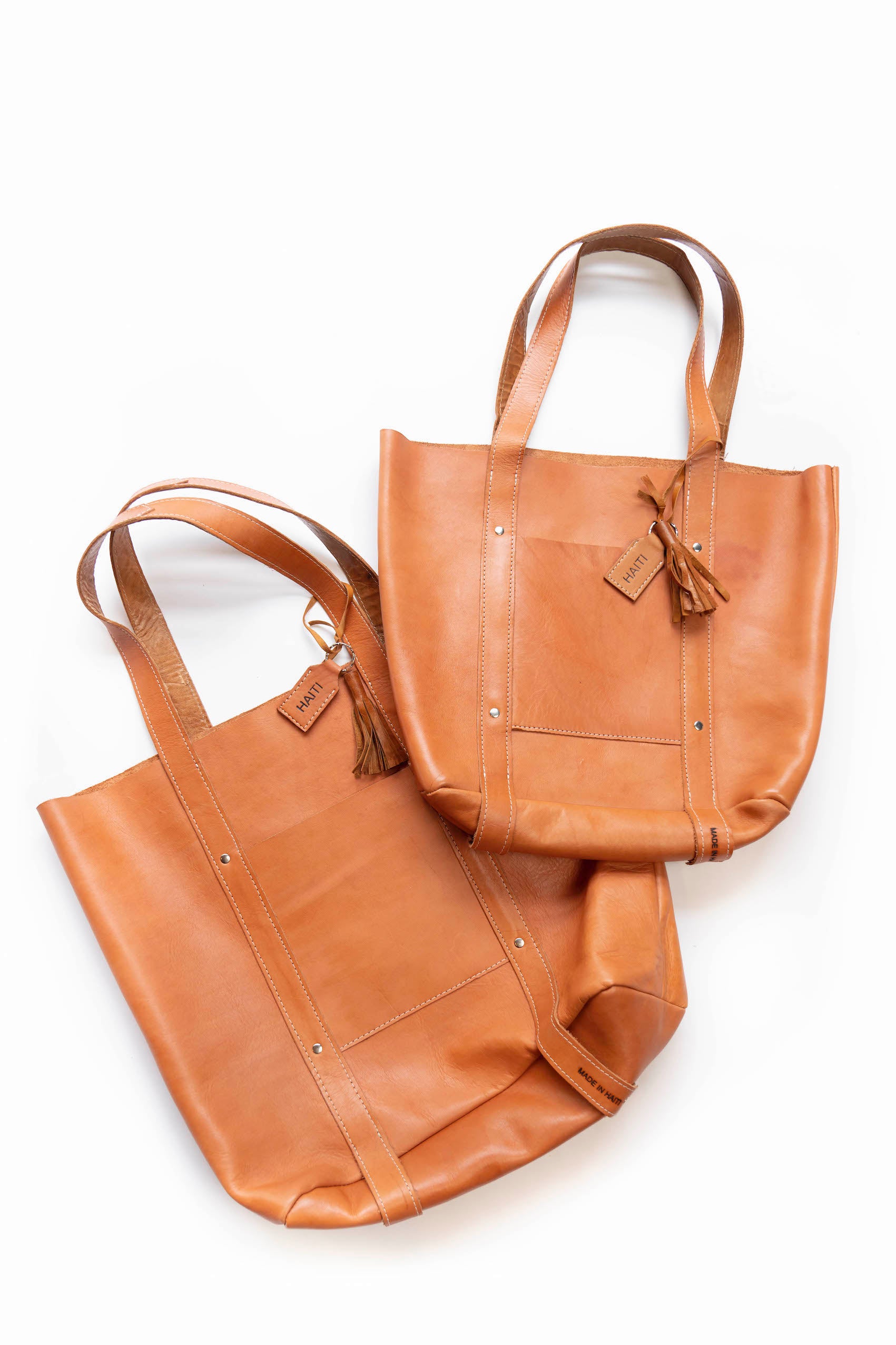 Leather  Large Tote — A Well Worn Story